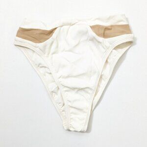 LSpace Ridin High Palonia Bikini Bottom, Cream, Women's Small